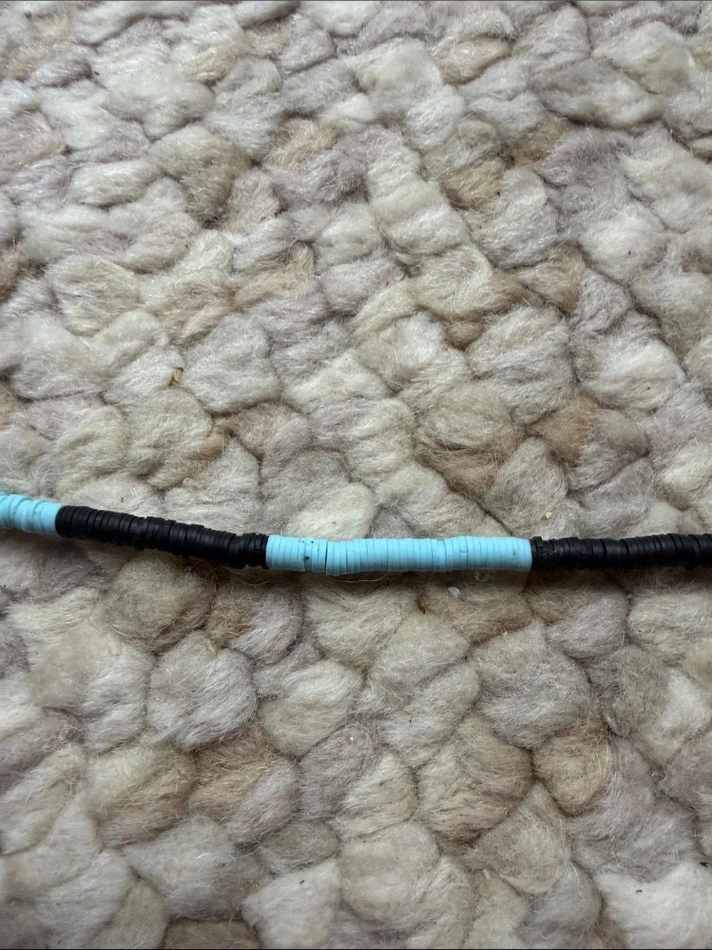 Handmade Beaded 'YOLO' Bracelet - Blue, Black, Purple